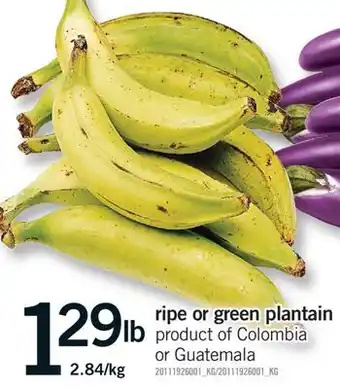 Fortinos RIPE OR GREEN PLANTAIN offer