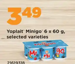 Fortinos YOPLAIT MINIGO , 6 x 60 G offer