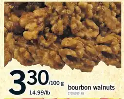 Fortinos BOURBON WALNUTS, 14.99/lb offer