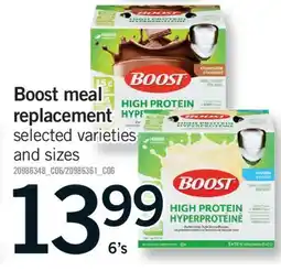 Fortinos BOOST MEAL REPLACEMENT, 6's offer
