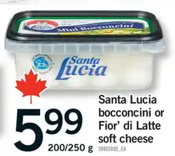 Fortinos SANTA LUCIA BOCCONCINI OR FIOR' DI LATTE SOFT CHEESE, 200/250 g offer
