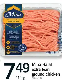 Fortinos MINA HALAL EXTRA LEAN GROUND CHICKEN offer