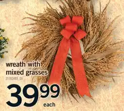 Fortinos WREATH WITH MIXED GRASSES offer