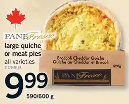 Fortinos LARGE QUICHE OR MEAT PIES, 590/600 G offer