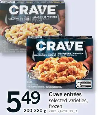 Fortinos CRAVE ENTRÉES, 200-320G offer