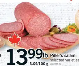 Fortinos PILLER'S SALAMI, 3.09/100 G offer