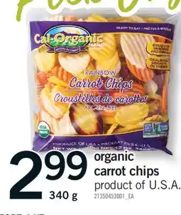 Fortinos ORGANIC CARROT CHIPS, 340 G offer