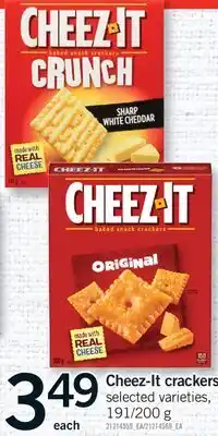 Fortinos CHEEZ-IT CRACKERS, 191/200 G offer