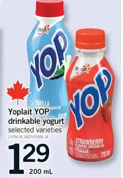 Fortinos YOPLAIT YOP DRINKABLE YOGURT, 200 ML offer