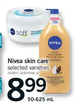 Fortinos NIVEA SKIN CARE, 50-625 ML offer