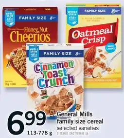 Fortinos GENERAL MILLS FAMILY SIZE CEREAL, 113-778 G offer