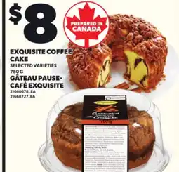 Independent Grocer EXQUISITE COFFEE CAKE, 750 G offer