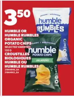 Independent Grocer HUMBLE RUMBLES ORGANIC POTATO CHIPS, 135 G offer