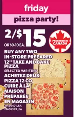 Independent Grocer 12 TAKE AND BAKE PIZZA offer