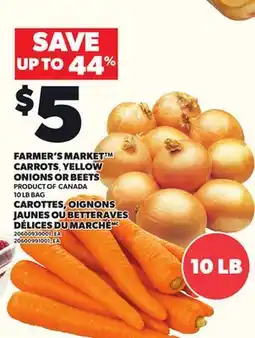 Independent Grocer FARMER'S MARKET CARROTS, YELLOW ONIONS OR BEETS, 10 LB BAG offer