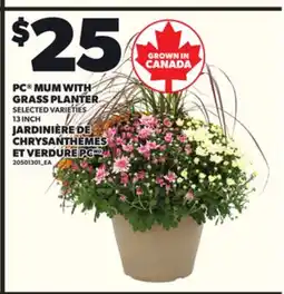 Independent Grocer PC MUM WITH GRASS PLANTER, 13 INCH offer
