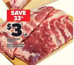 Independent Grocer PORK SIDE RIB PORTION offer
