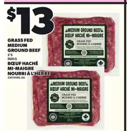 Independent Grocer GRASS FED MEDIUM GROUND BEEF, 2'S, 900 G offer
