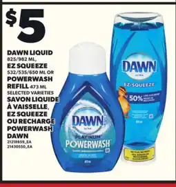 Independent Grocer DAWN LIQUID 825/982 ML, EZ SQUEEZE, 532/535/650 ML OR POWERWASH REFILL, 473 ML offer
