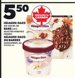 Independent Grocer HÄAGEN-DAZS, 414–460 ML OR BARS, 3/4'S offer
