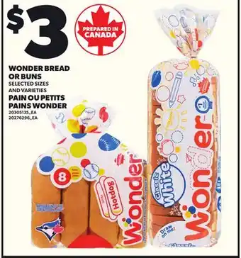 Independent Grocer WONDER BREAD OR BUNS, PAIN OU PETITS PAINS WONDER offer