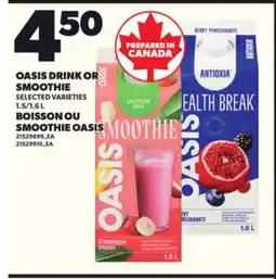 Independent Grocer OASIS DRINK OR SMOOTHIE, 1.5/1.6 L offer