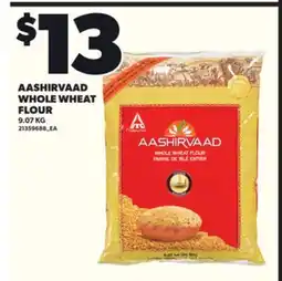 Loblaws AASHIRVAAD WHOLE WHEAT FLOUR, 9.07 KG offer