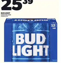 Loblaws BUD LIGHT, 12X473 ML CANS offer