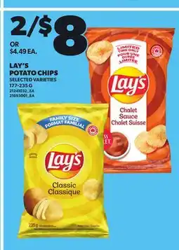Loblaws LAY'S POTATO CHIPS, 177-235 G offer