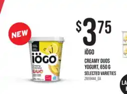 Loblaws IÖGO CREAMY DUOS YOGURT, 650 G offer