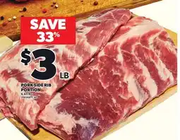 Loblaws PORK SIDE RIB PORTION offer