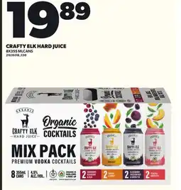 Loblaws CRAFTY ELK HARD JUICE, 8X355 ML CANS offer