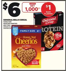 Loblaws GENERAL MILLS CEREAL, 455-778 G offer