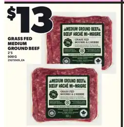 Loblaws GRASS FED MEDIUM GROUND BEEF, 2'S, 900 G offer