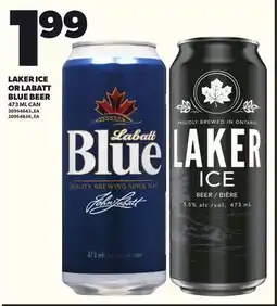 Loblaws LAKER ICE OR LABATT BLUE BEER, 473 ML CAN offer
