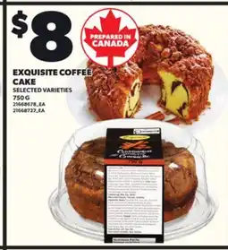 Loblaws EXQUISITE COFFEE CAKE, 750 G offer