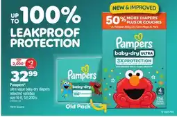 Loblaws PAMPERS ULTRA VALUE BABY DRY DIAPERS, 58-200'S offer
