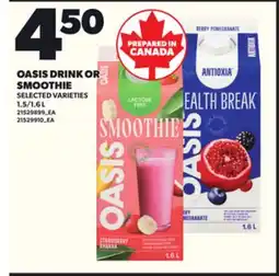 Loblaws OASIS DRINK OR SMOOTHIE, 1.5/1.6 L offer