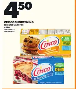 Loblaws CRISCO SHORTENING, 454 G offer