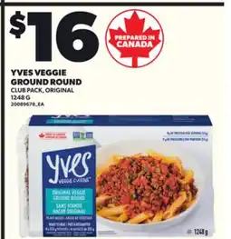 Loblaws YVES VEGGIE GROUND ROUND, 1248 G offer