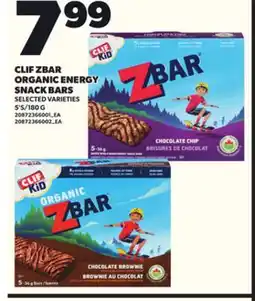 Loblaws CLIF ZBAR ORGANIC ENERGY SNACK BARS, 5'S/180 G offer