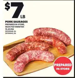 Loblaws PORK SAUSAGES offer