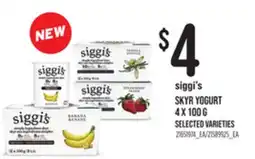 Loblaws SIGGI'S SKYR YOGURT, 4 X 100 G offer
