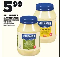Loblaws HELLMANN'S MAYONNAISE, 710-890 ML offer