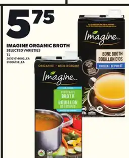 Loblaws IMAGINE ORGANIC BROTH, 1 L offer