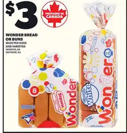 Loblaws WONDER BREAD OR BUNS offer