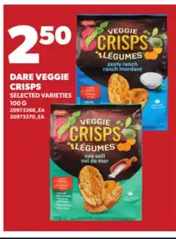 Loblaws DARE VEGGIE CRISPS, 100 G offer