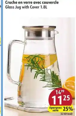 Sushi Shop Glass Jug with Cover 1.8L offer