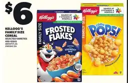 Loblaws KELLOGG'S FAMILY SIZE CEREAL, 450-650 G offer