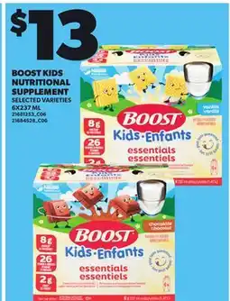 Loblaws BOOST KIDS NUTRITIONAL SUPPLEMENT, 6X237 ML offer